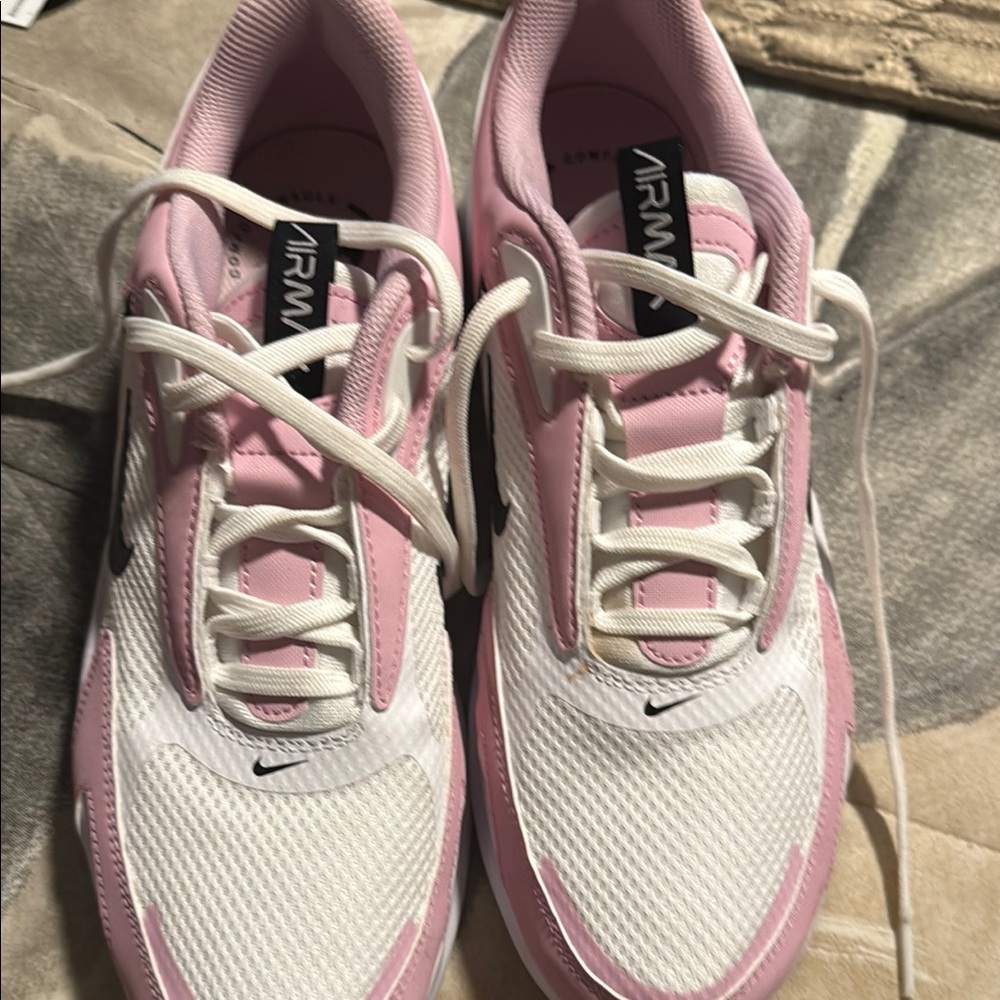 Nike Pink and White Mesh Sneakers